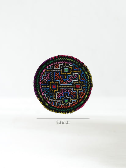Shipibo Embroidery Cloth - Round Dimension | tx0101
