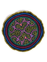 Shipibo Embroidery Round - Protection of Children 1 | tx0103