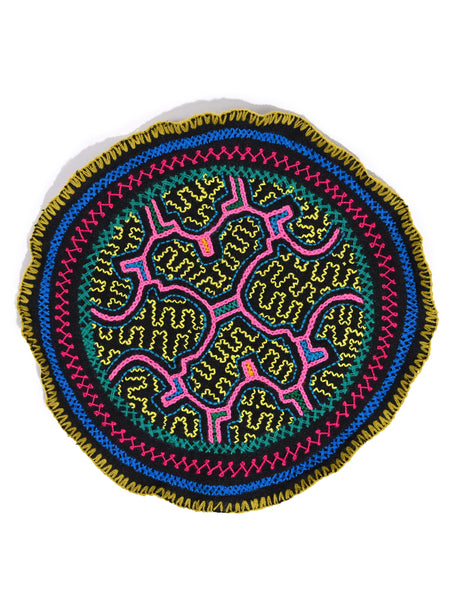 Shipibo Embroidery Round - Protection of Children 1 | tx0103