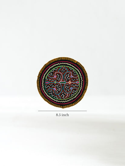 Shipibo Embroidery Cloth - Round Dimension | tx0106