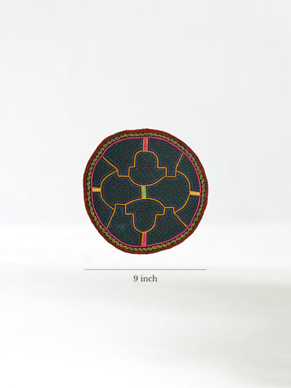 Shipibo Embroidery Cloth - Round Dimension | tx0179