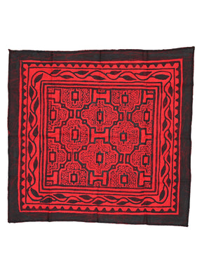 Shipibo Painted Cloth - Henna-Black 1 | tx0185