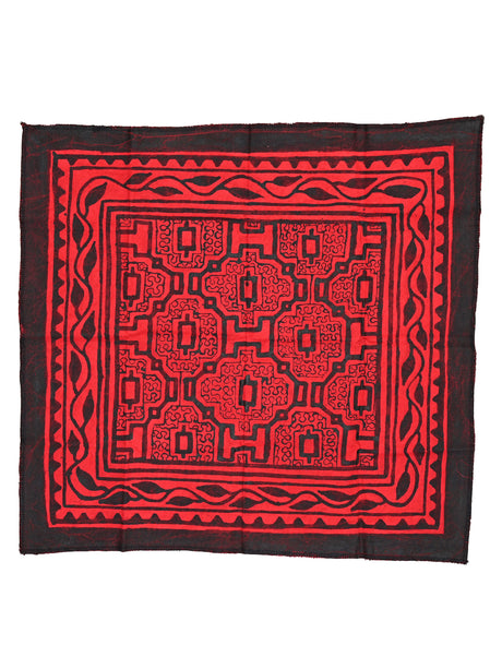 Shipibo Painted Cloth - Henna-Black 1 | tx0185