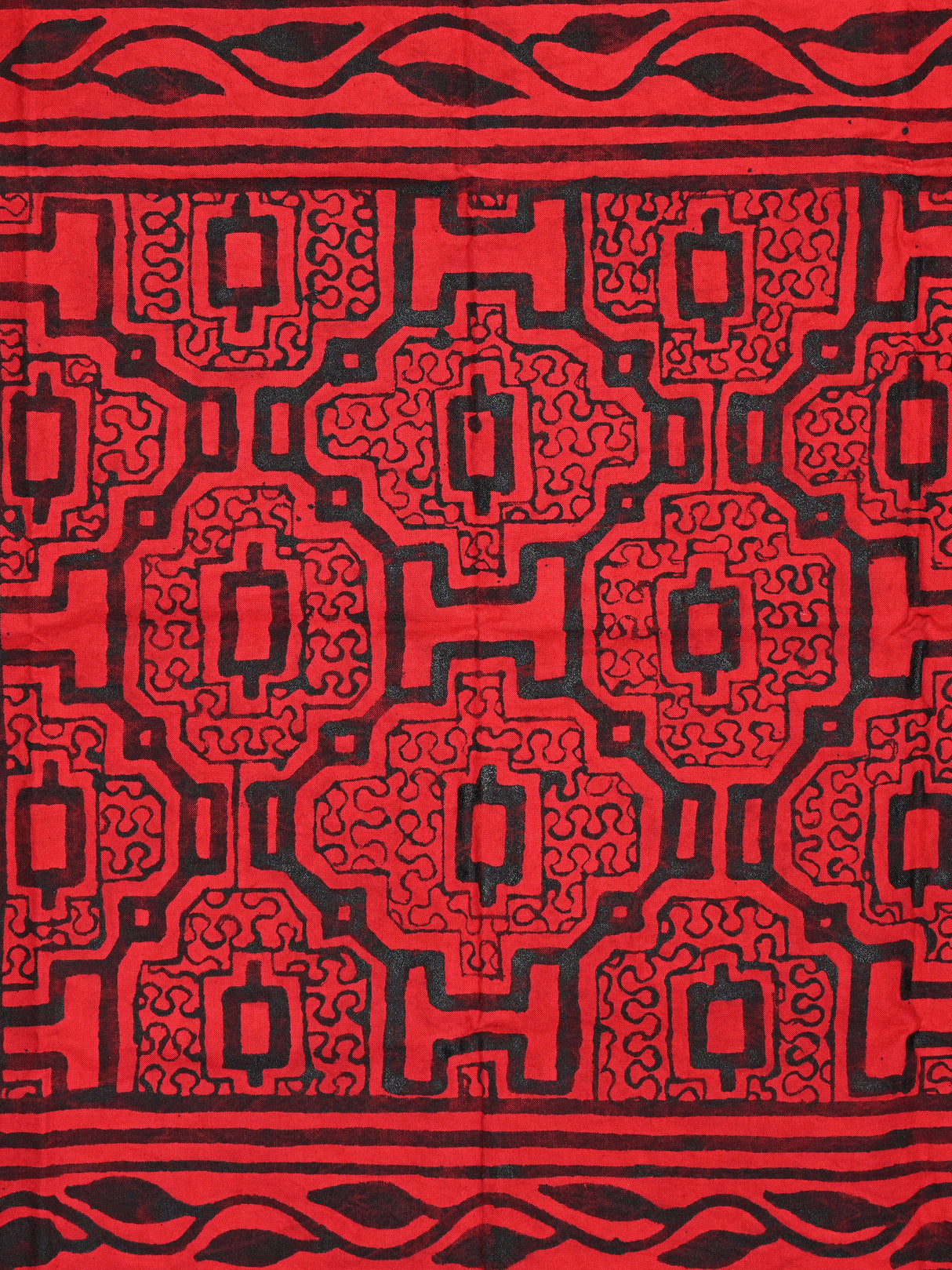 Shipibo Painted Cloth - Henna-Black 2 | tx0185