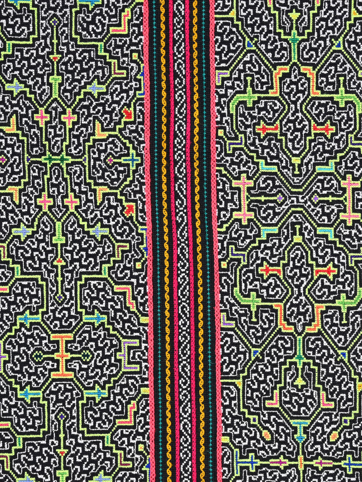 Shipibo Amazon Jungle Falda Cloth - Black 2 | tx0196