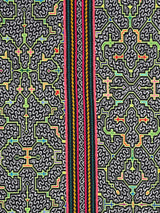 Shipibo Amazon Jungle Falda Cloth - Black 2 | tx0196