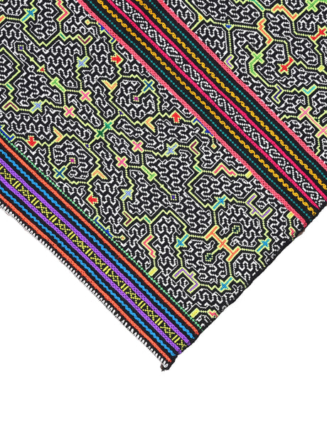Shipibo Amazon Jungle Falda Cloth - Black 3 | tx0196