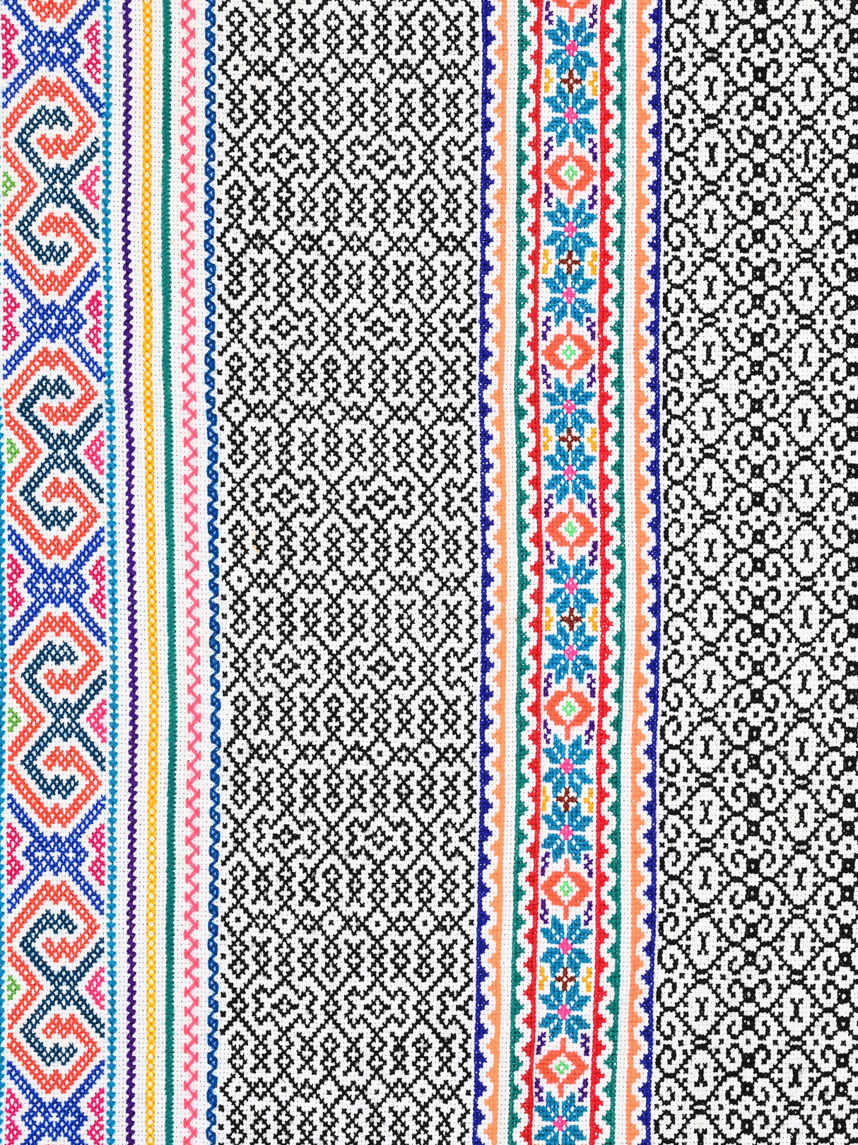 Shipibo Amazon Jungle Falda Cloth - White 1 | tx0237