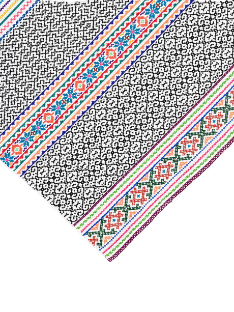 Shipibo Amazon Jungle Falda Cloth - White 2 | tx0237