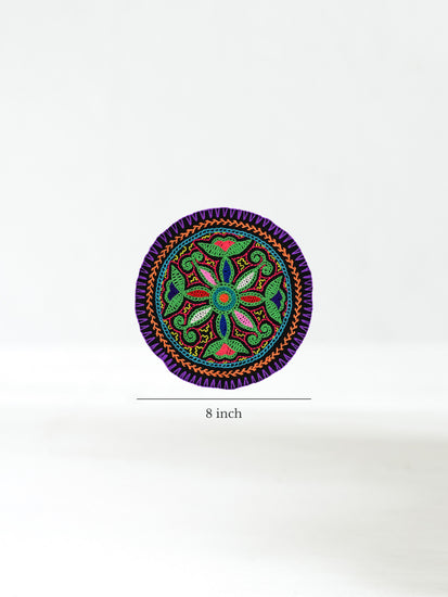 Shipibo Embroidery Cloth - Round Dimension | tx0238