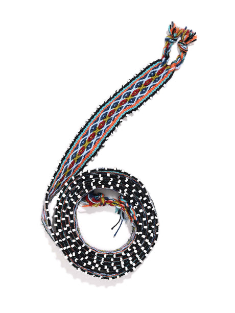 Watana Tie w/Beaded Trim | tx0307-Blue-Berry