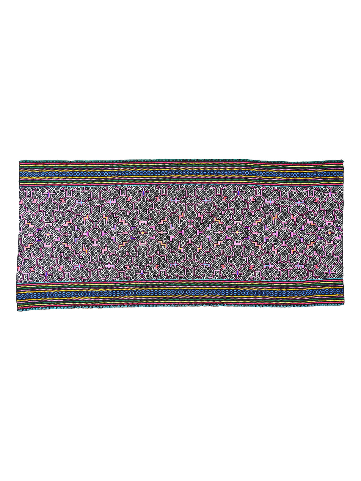 Shipibo Amazon Jungle Falda Cloth - Black 1 | tx0387