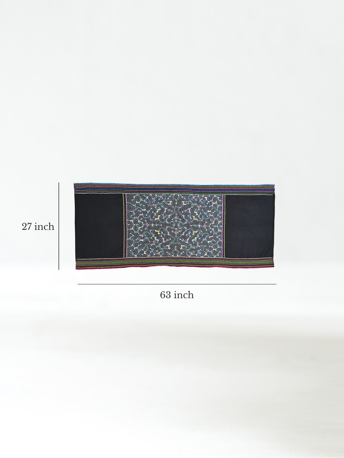 Shipibo Amazon Jungle Falda Cloth - Black Dimension | tx0389
