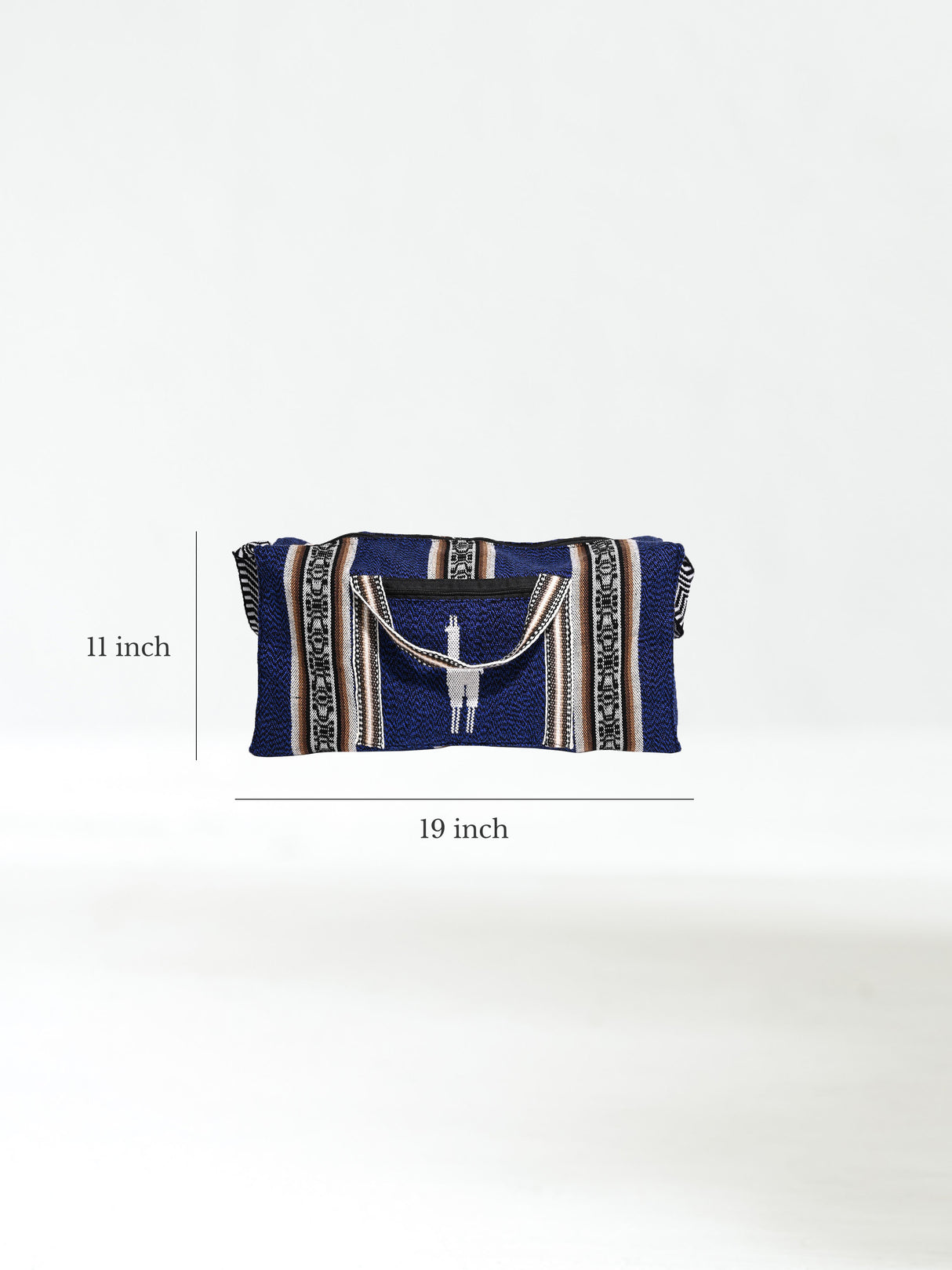 Peruvian Alpaca Padded Duffel Bag Dimension | txb0078-Blue