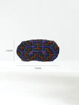 Shipibo Embroidered Cube Zipper Pouch Dimension | txb0239-awaken