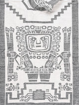 Hooded Artisan Andean Poncho - Puno 1 | txp0105-White-Black