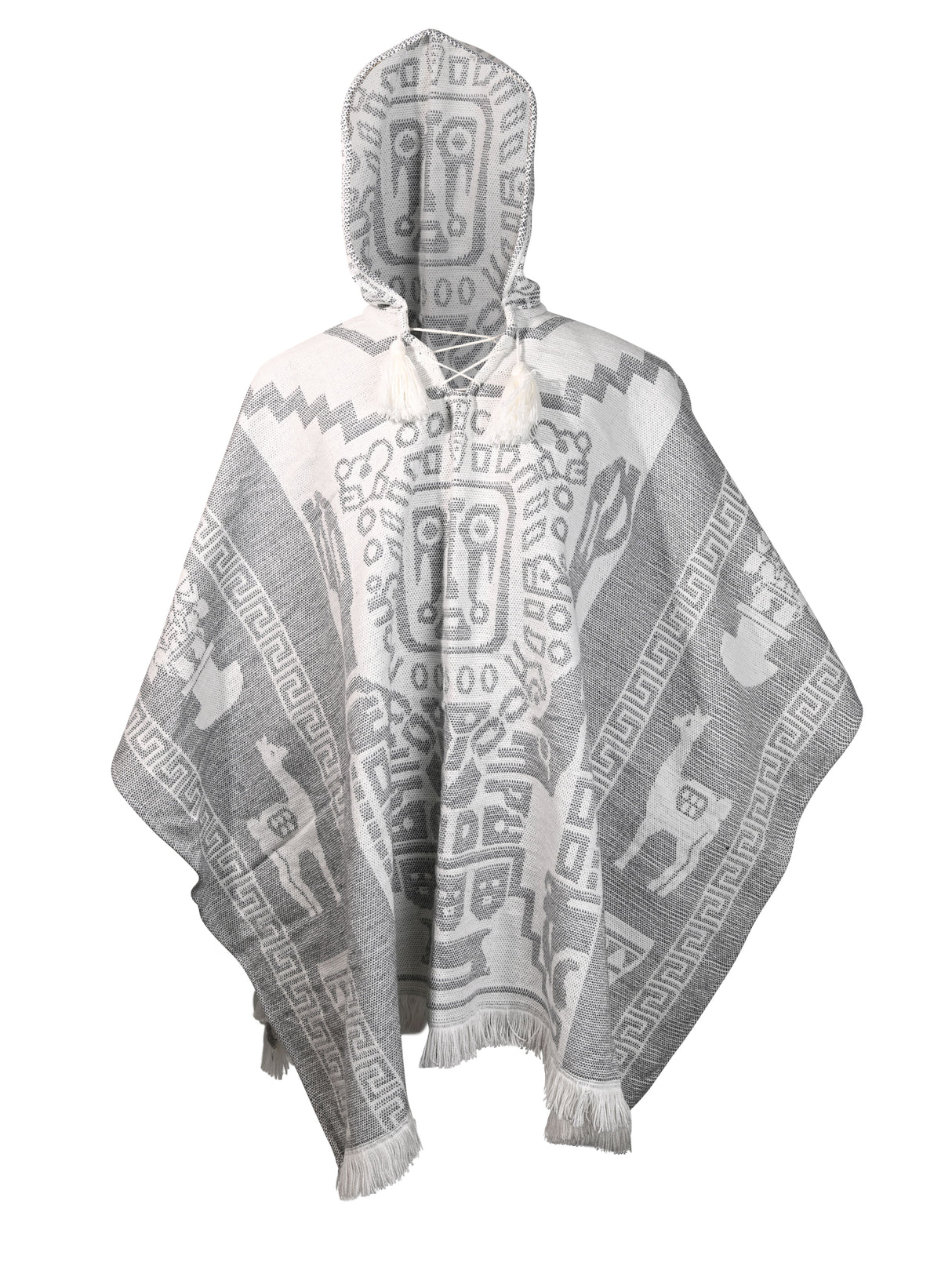 Hooded Artisan Andean Poncho - Puno