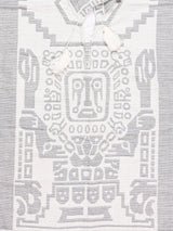Hooded Artisan Andean Poncho - Puno 1 | txp0105-White-Gray