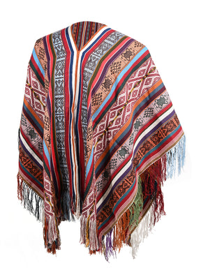 Alpaca Acrylic Blend Poncho | txp0128