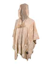 Hooded Peruvian Poncho - Urubamba | txp0149-Cream