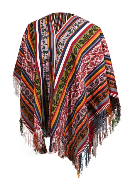 Alpaca Acrylic Blend Poncho | txp0157
