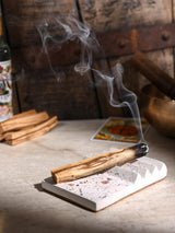 Auk Ma Palo Santo Burner LS | ib94-White Terrazzo