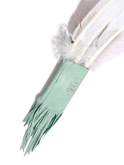 2NDS/DISCOUNTED: Medicine Man Prayer Fan 1 | Xsi0575-Seafoam