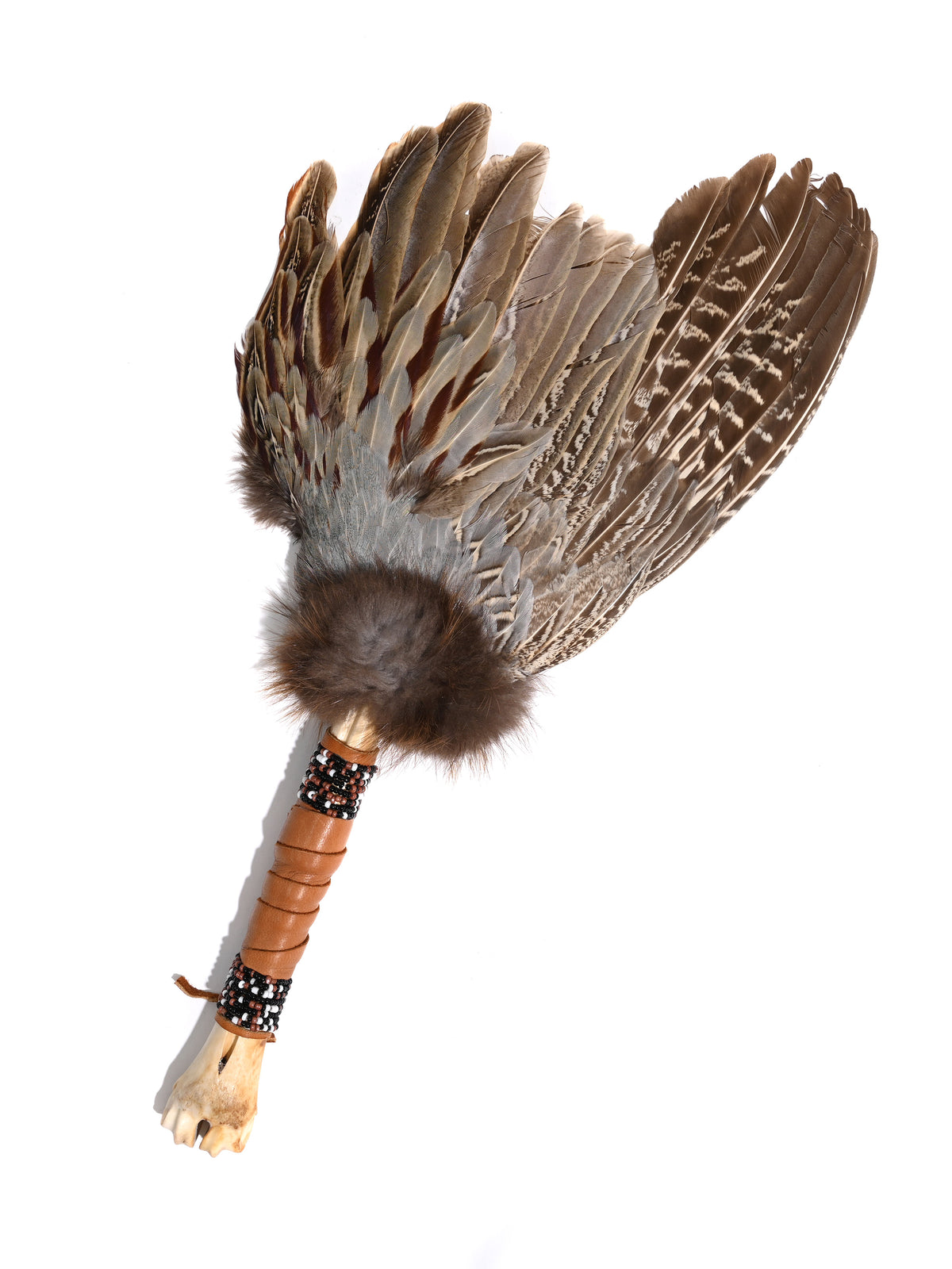 Spirit Prayer Fan with Bone Handle - Shamans Market