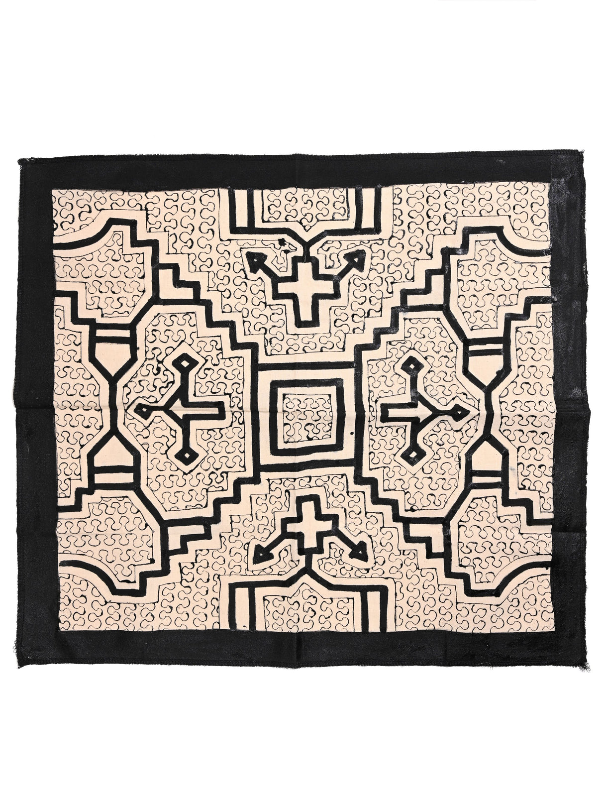 2NDS/DISCOUNTED Shipibo Painted Cloth - White-Black