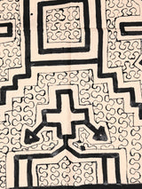 2NDS/DISCOUNTED Shipibo Painted Cloth - White-Black
