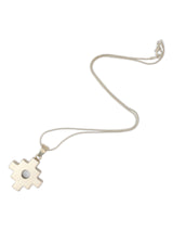 Peruvian Chakana Pendant Necklace - 950 Sterling Silver | j0496 | j0141
