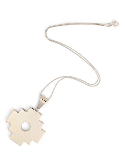 Peruvian Chakana Pendant Necklace - 950 Sterling Silver | j0142 | j10-044