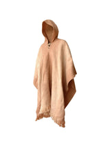 Alpaca Blend Ponchos Beige / XL Bolivian "Chacaltaya" Poncho With Hood