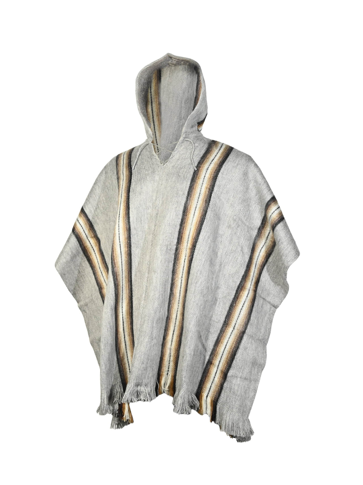 Bolivian "Illimani" Poncho with Hood