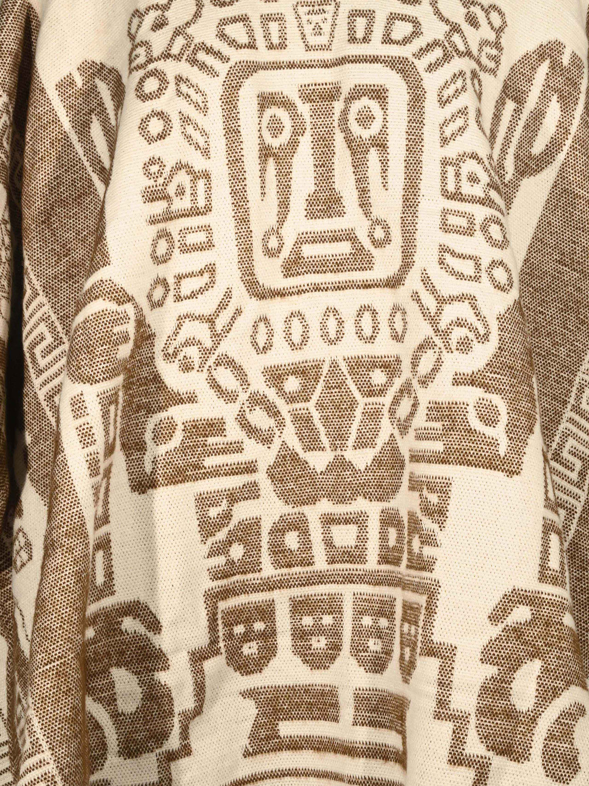 Hooded Artisan Andean Poncho - Puno | txp0105-Caramel