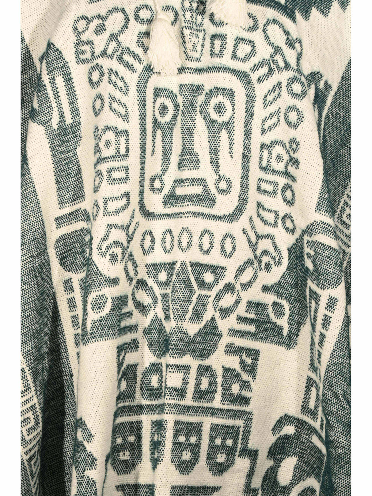 Hooded Artisan Andean Poncho - Puno | txp0105-Sage