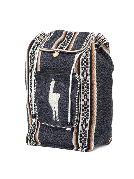 Backpacks Charcoal Peruvian Wool Backpack w/ Llama Pocket