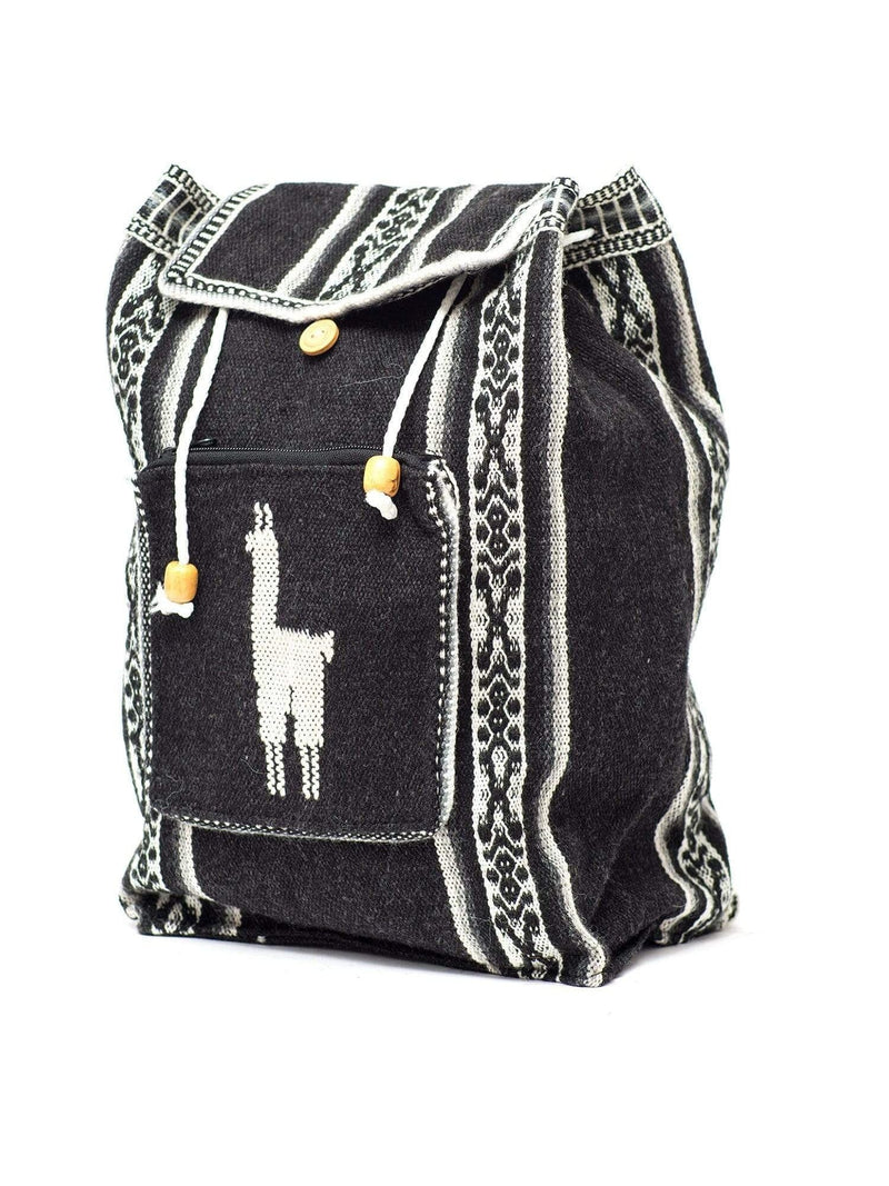 Peruvian Wool Backpack w/ Llama Pocket