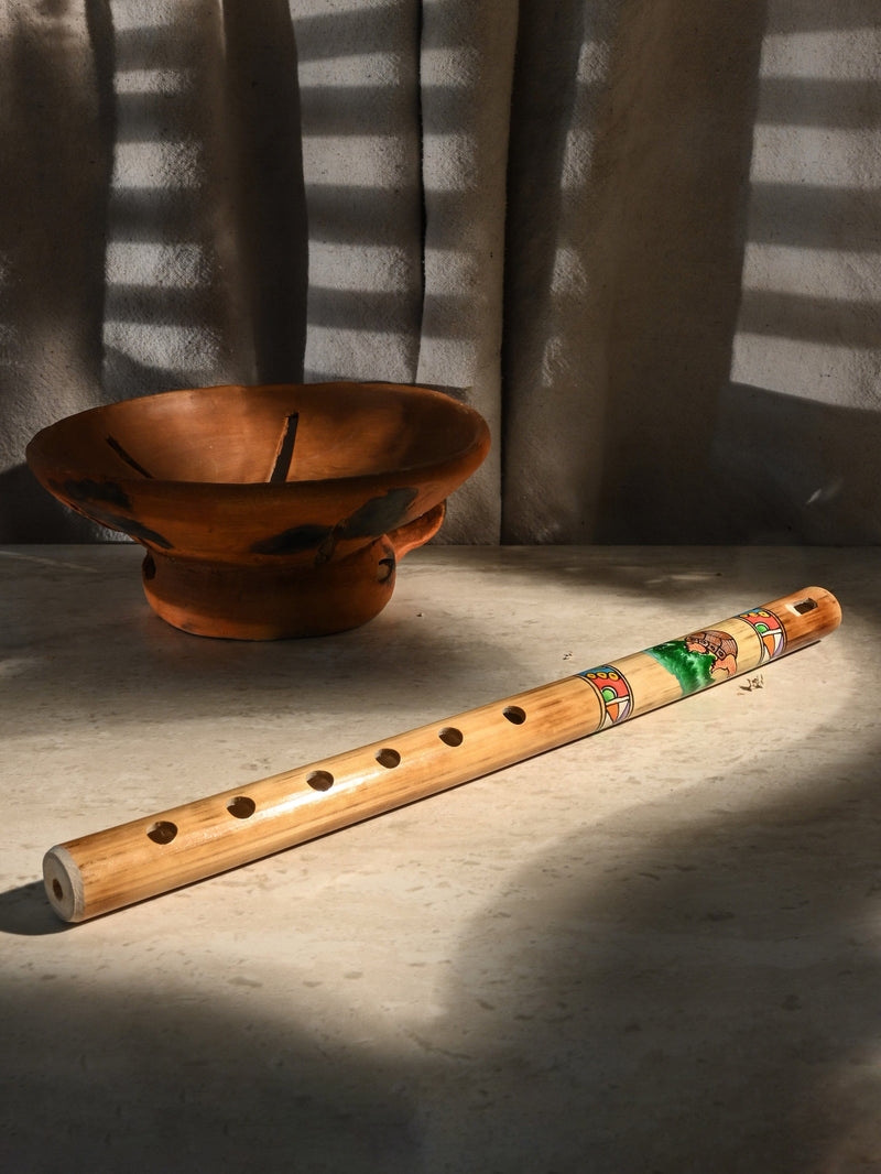 Painted Flute - Bamboo - Medium