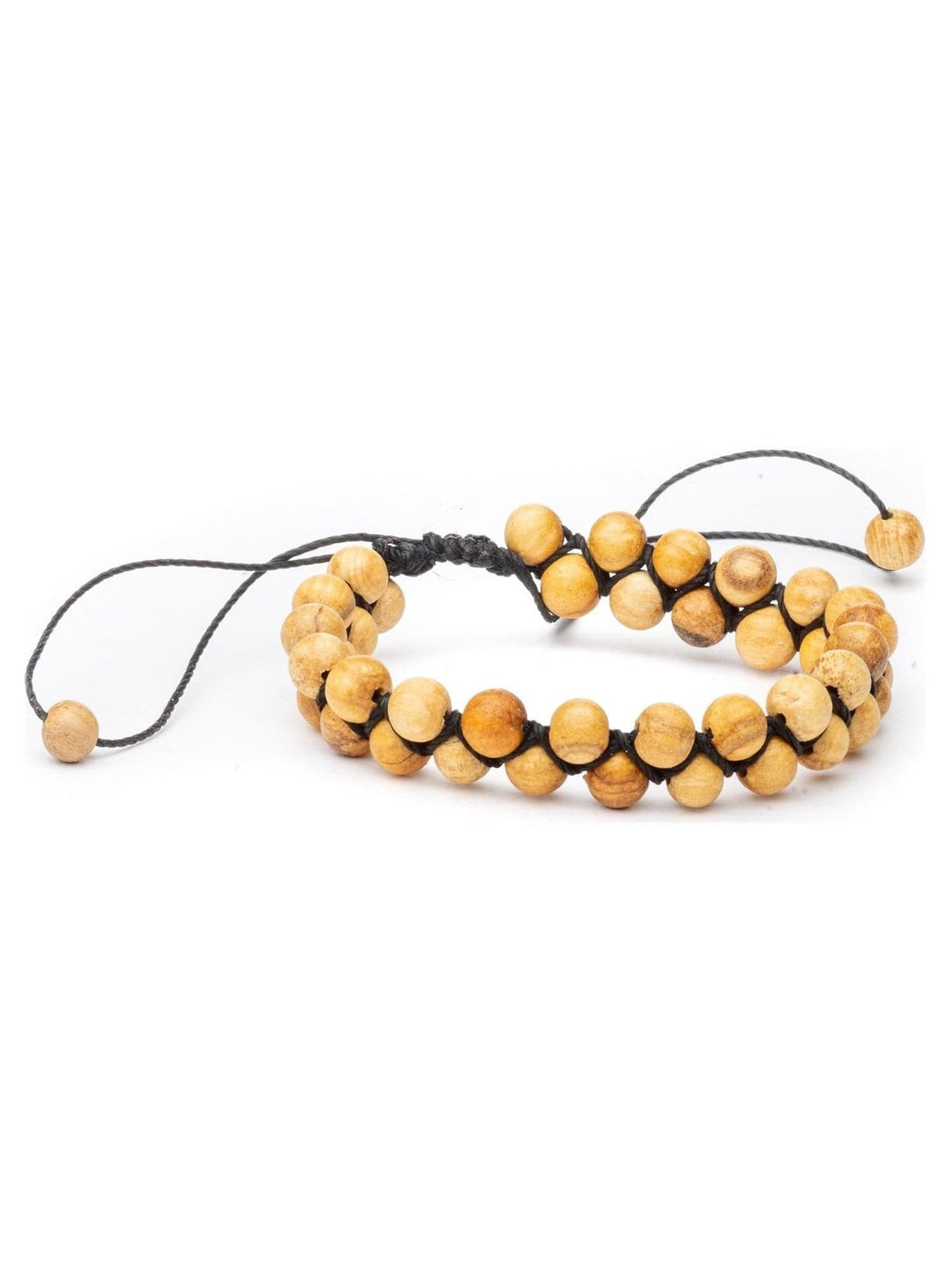 Bracelets Small / Black Shipibo Palo Santo Bead Bracelet - Adjustable