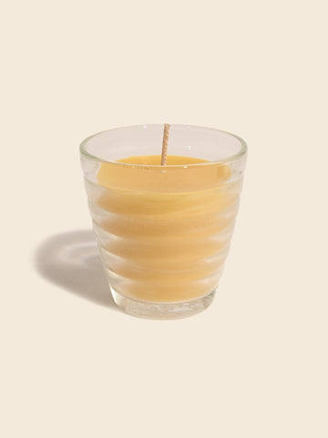 Pure Beeswax Candle & Beehive Glass