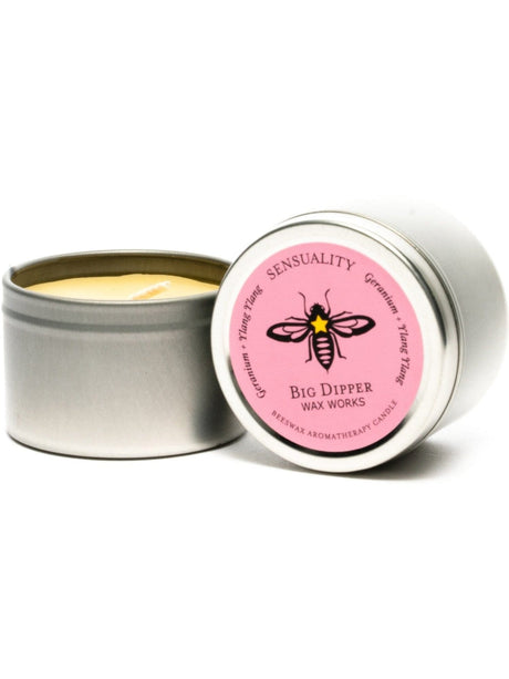 Candles Sensuality Beeswax Aromatherapy Tin