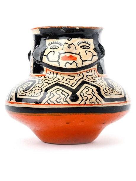 Ceramic Bowl Shipibo Amazon Jungle Ceramic Effigy Vessel