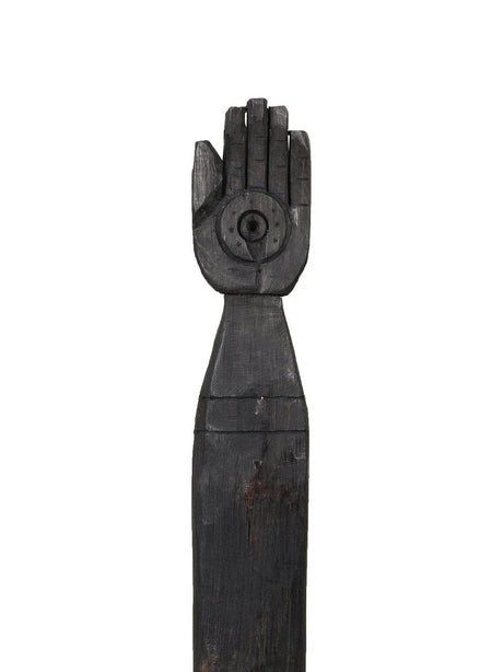Ceremonial Wood Staffs Left Hand & Horseshoe Peruvian Ceremonial Chonta Wood Staff - 19 inch | sis-Left Hand Horseshoe 19