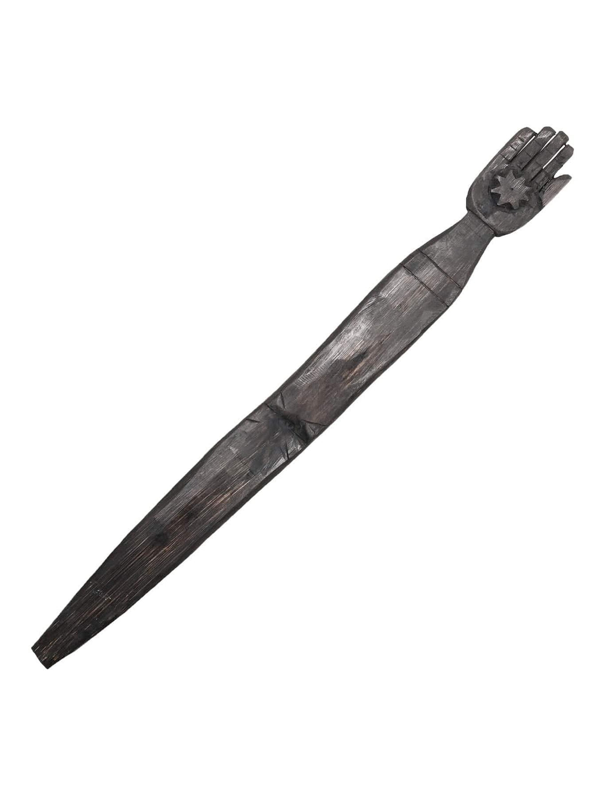Ceremonial Wood Staffs Right Hand & Palm Star Peruvian Ceremonial Chonta Wood Staff - 19 inch