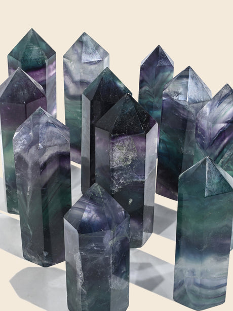 Rainbow Fluorite Tower Hide