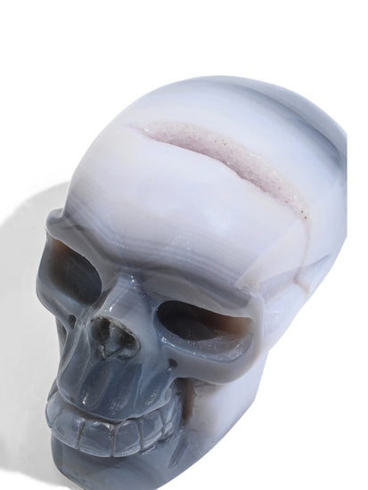Druzy Agate Crystal Skull F | Cg696