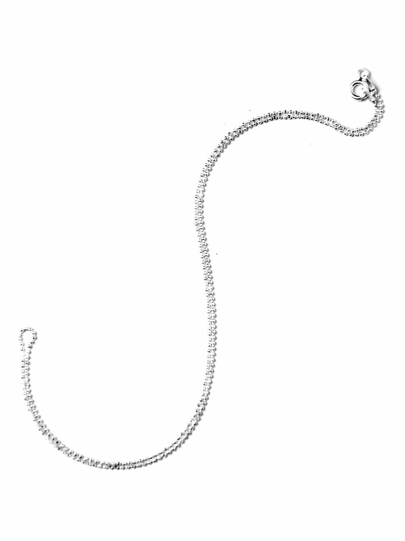 Diamond Cut Ball Chain Necklace - Sterling Silver