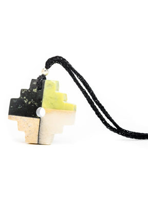 Chakana Necklaces Moon Peruvian Chakana Necklace - Four Color Stone