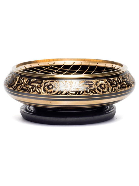 Charcoal Incense Burners Brass Engraved Incense Burning Bowl